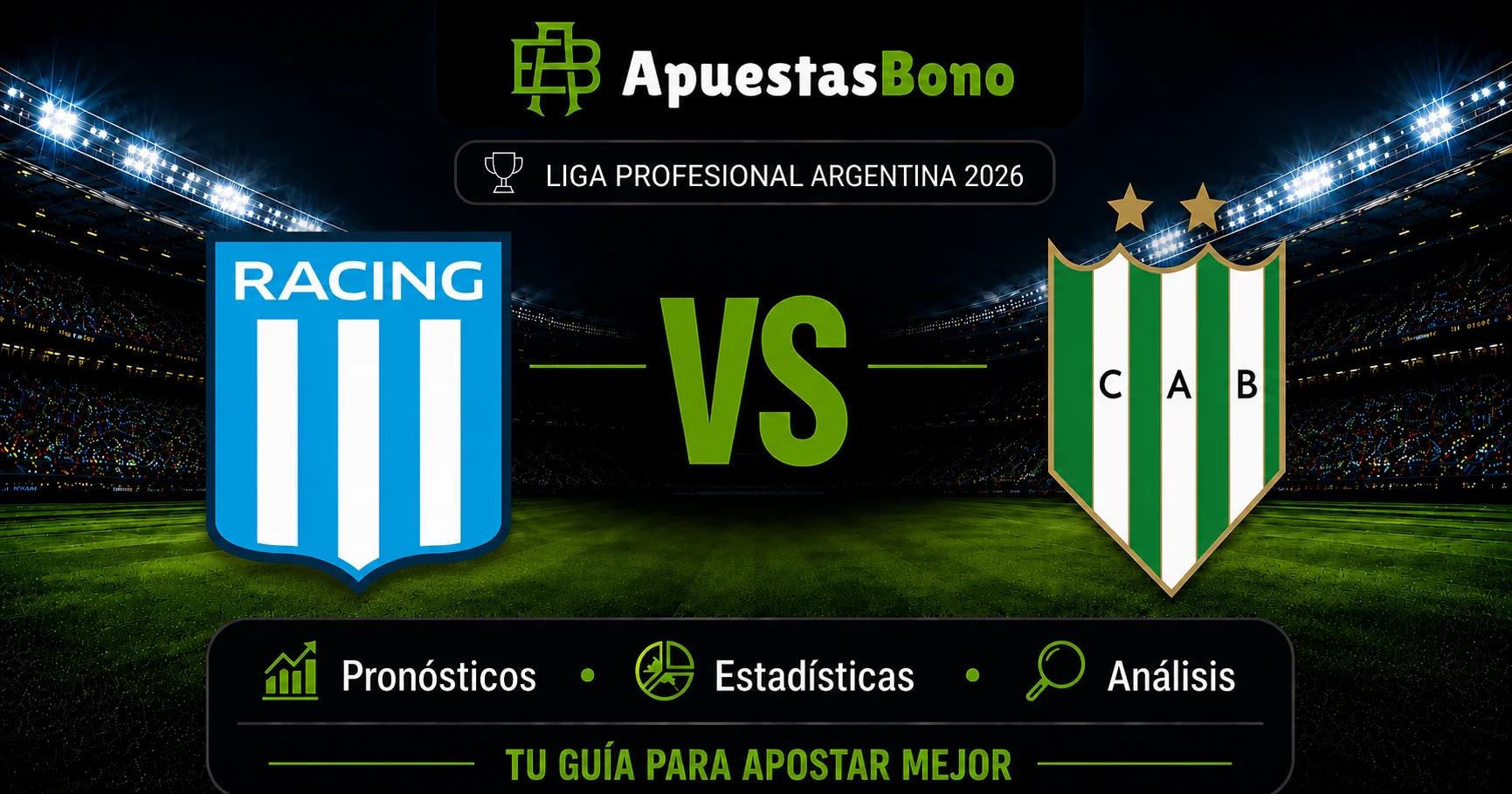 Predicción del partido Racing Club contra Banfield por la Liga Profesional 2026.