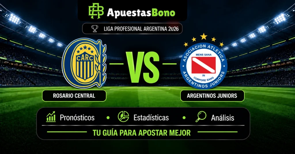 Predicción y análisis de Rosario Central contra Argentinos Juniors –Liga Profesional Argentina 2026– 20 de septiembre