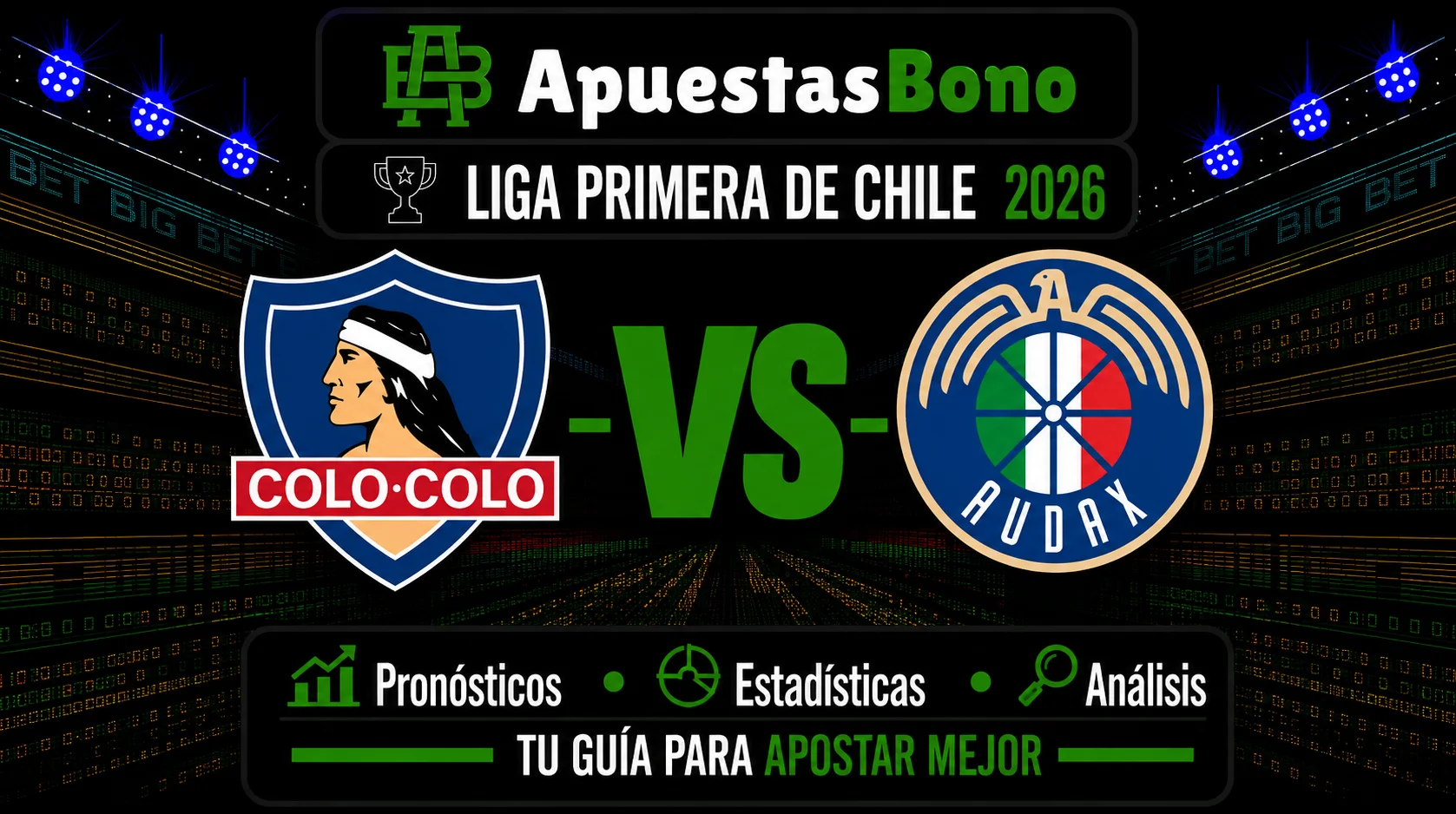 Predicción Colo-Colo contra Audax Italiano por la Liga de Primera 2026.