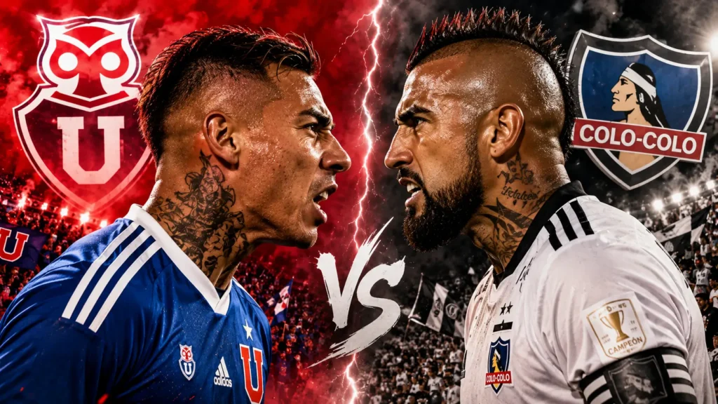 Eduardo Vargas de la Universidad de Chile y Arturo Vidal de Colo-Colo se enfrentarán en el Superclásico 200 por la Liga de Primera 2026.