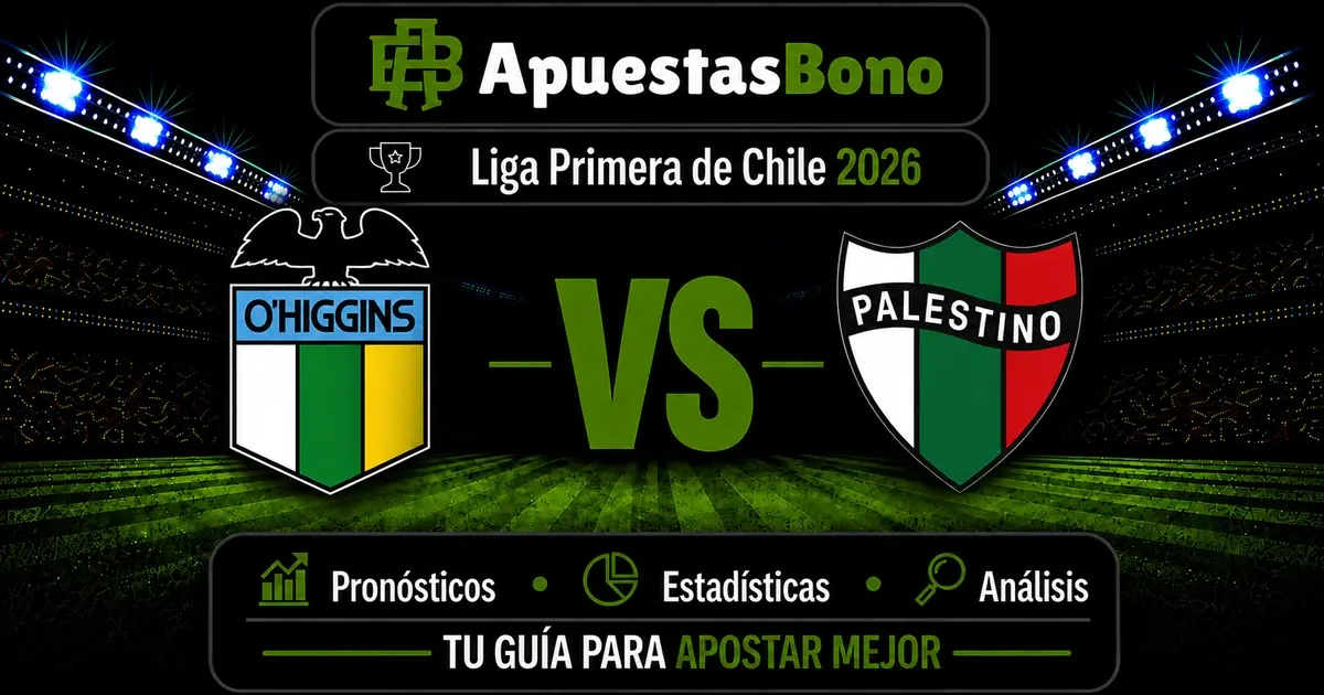 Predicción O'Higgins contra Palestino por la Liga de Primera 2026.