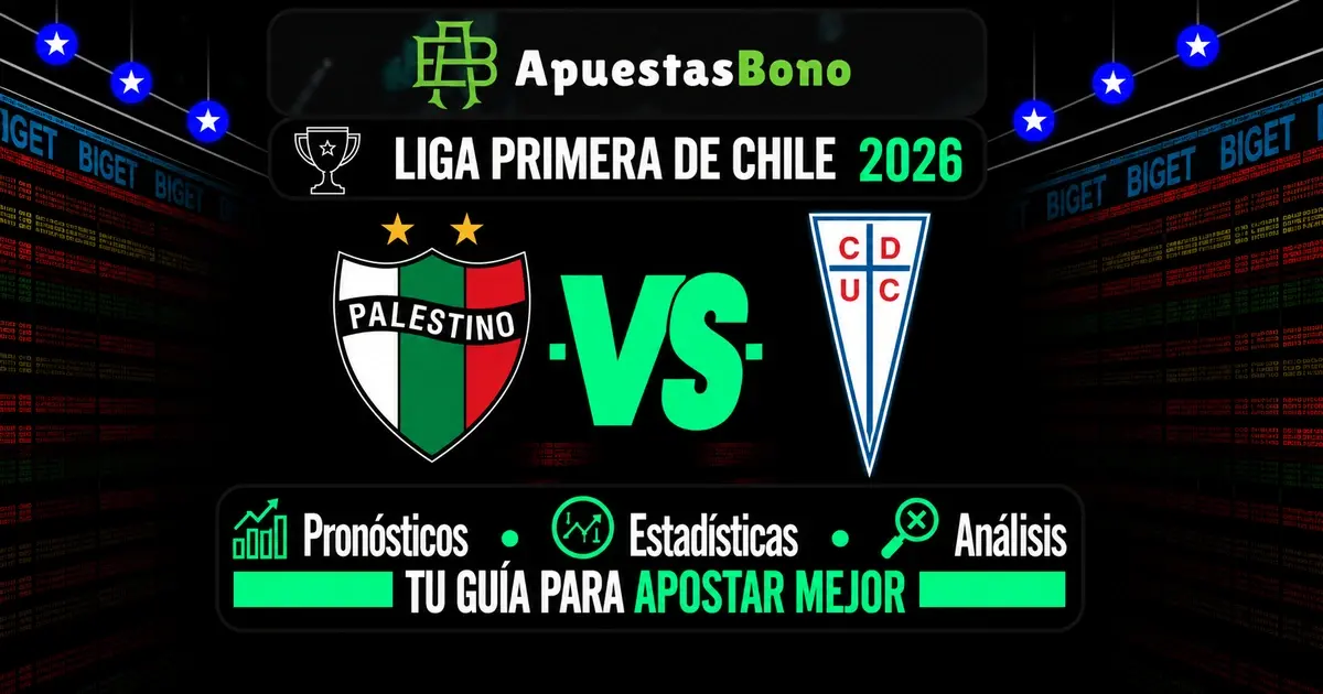 Predicción Palestino contra Universidad Católica por la Liga de Primera 2026.