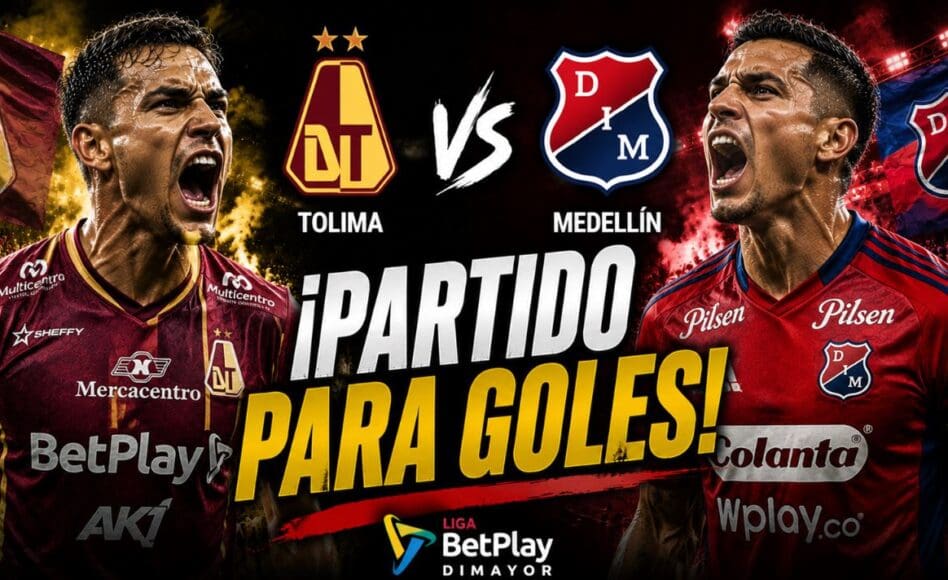 Pronóstico Tolima vs Medellín más de 2.5 goles @2.15
