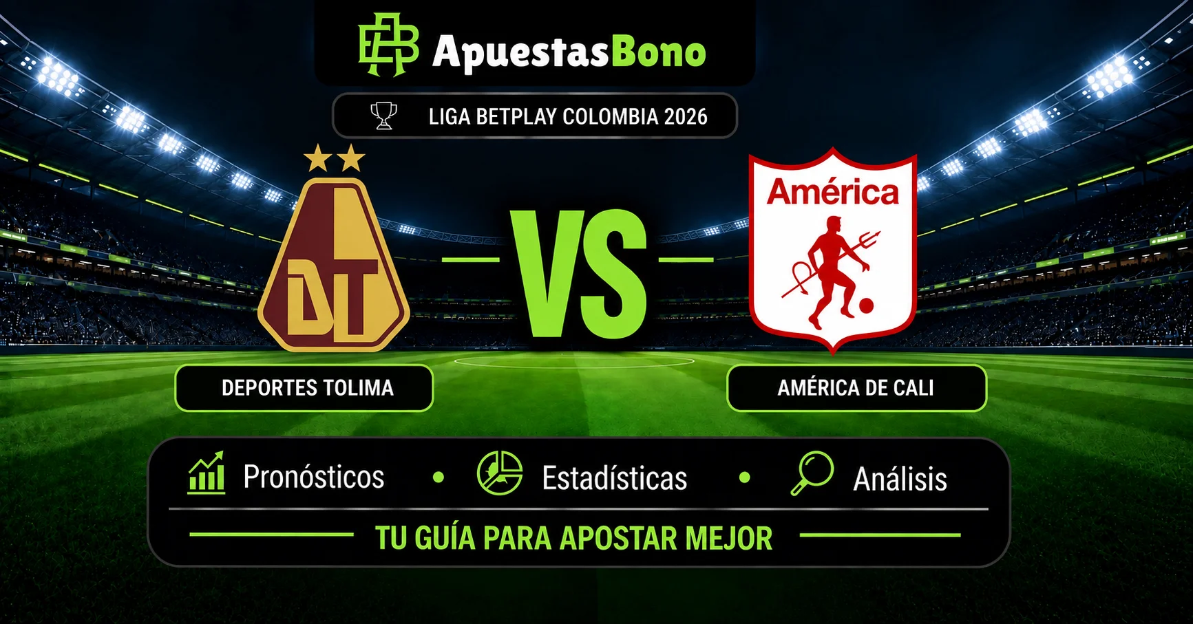 Predicción Deportes Tolima contra América de Cali por la Liga BetPlay 2026