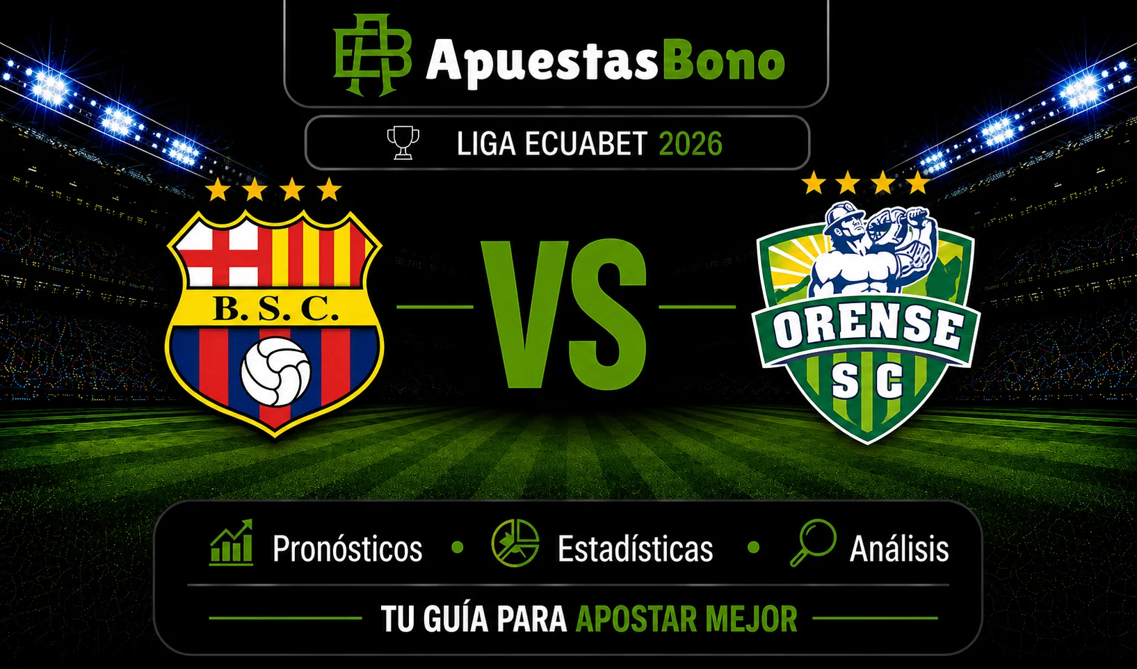 Predicción Barcelona SC contra Orense por la LigaPro Ecuador 2026.