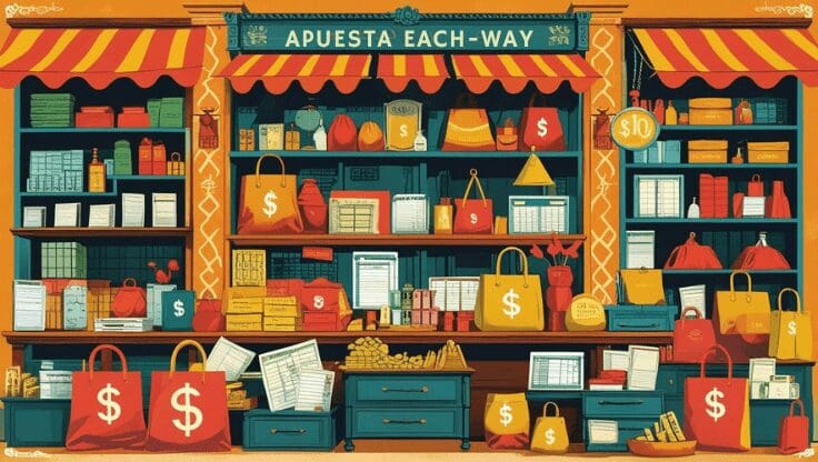 Tienda con bolsos de dinero