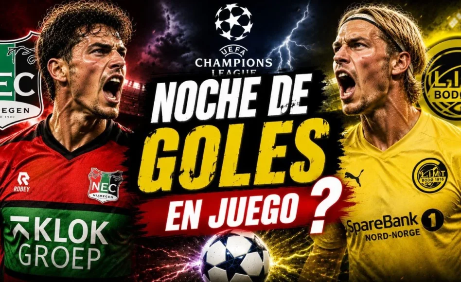 Pronóstico NEC Nijmegen vs Bodø Glimt – Más de 3 goles @ 1.74