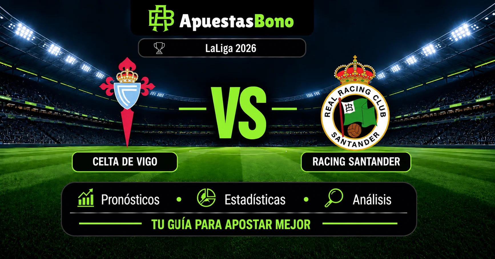 Predicción Celta de Vigo contra Racing Santander por LaLiga 2026 en Balaídos.