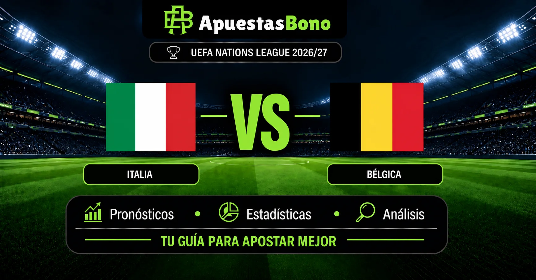 Predicción Italia contra Bélgica por la UEFA Nations League 2026