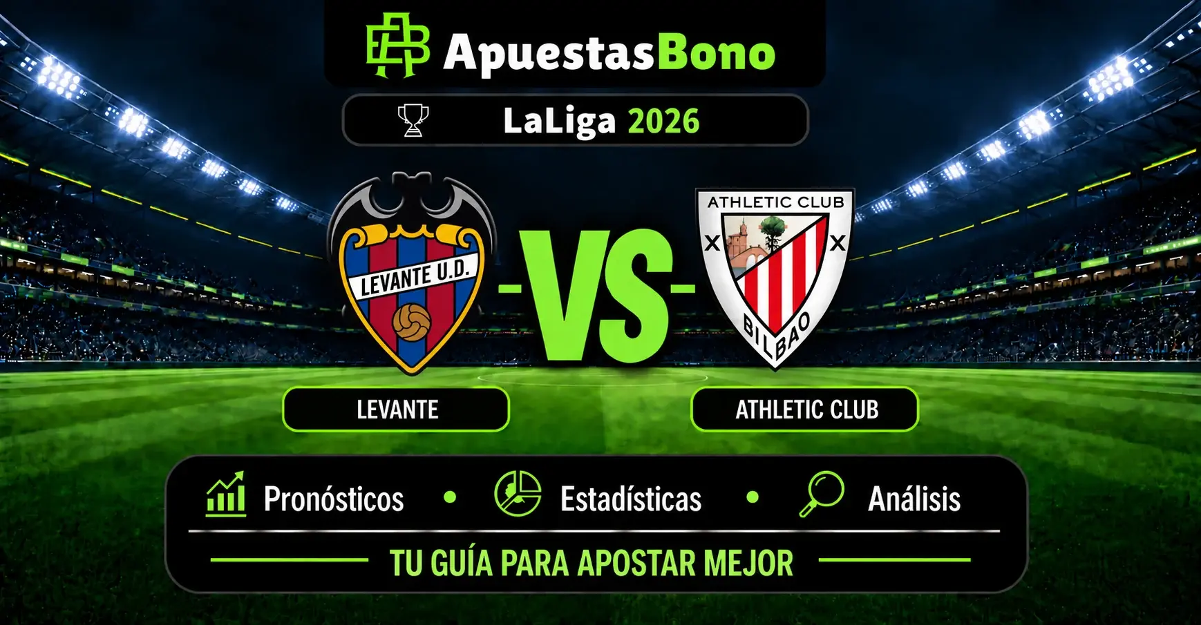 Predicción Levante contra Athletic Club por LaLiga 2026.
