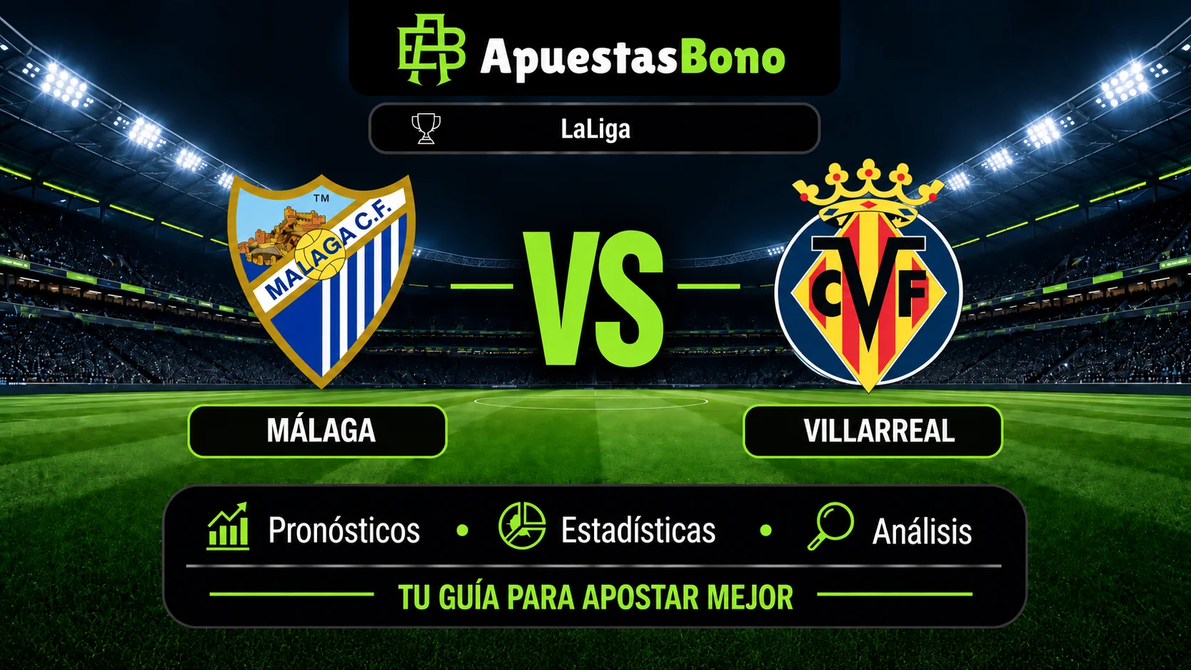 Predicción Málaga contra Villarreal por LaLiga 2026 en La Rosaleda.
