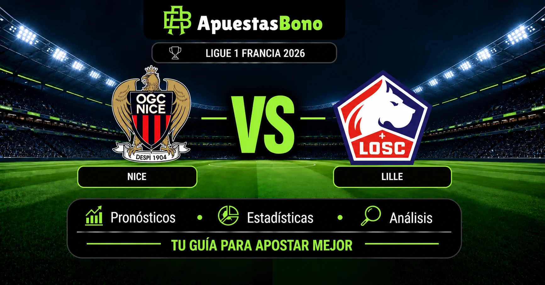 Predicción Nice contra Lille por la Ligue 1 2026