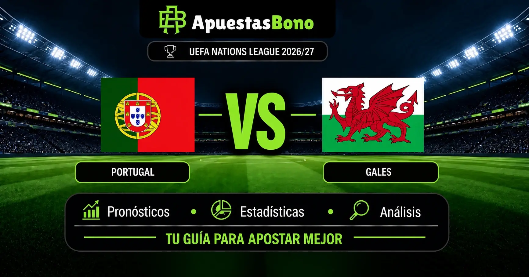 Predicción Portugal contra Gales por la Nations League 2026