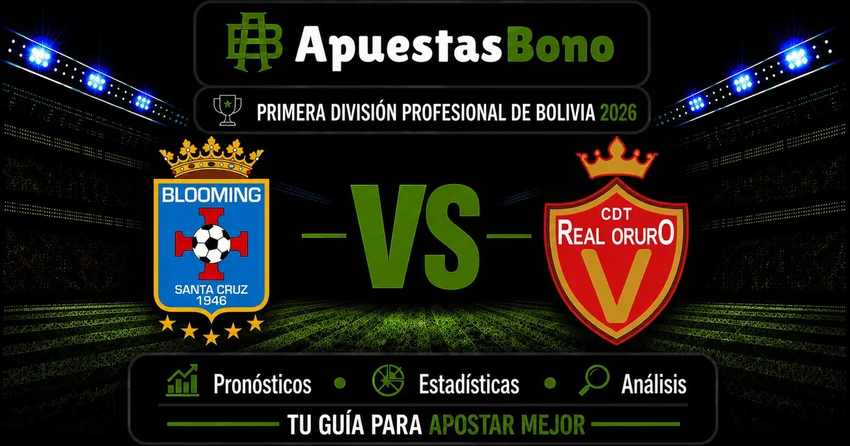 Predicción Blooming contra Real Oruro por la Liga Profesional de Bolivia 2026.
