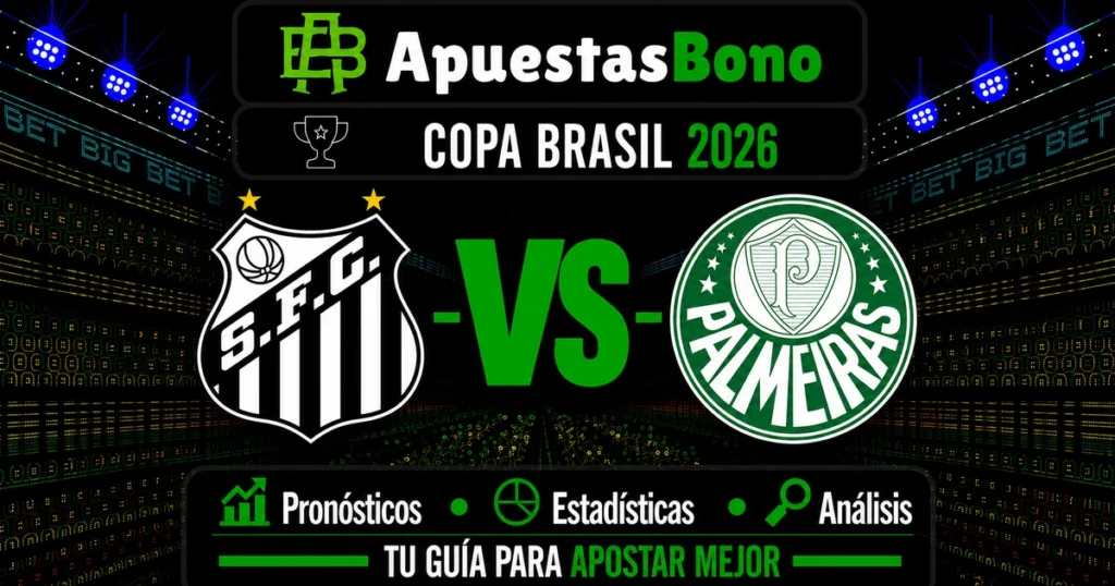 Predicción Santos contra Palmeiras por la Copa Brasil. 