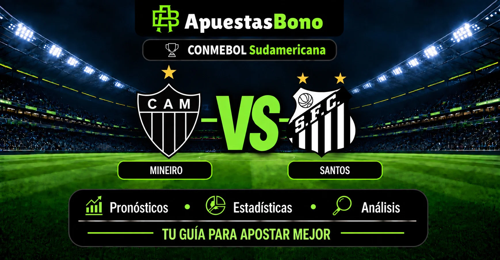 Predicción Atlético Mineiro contra Santos por la Copa Sudamericana