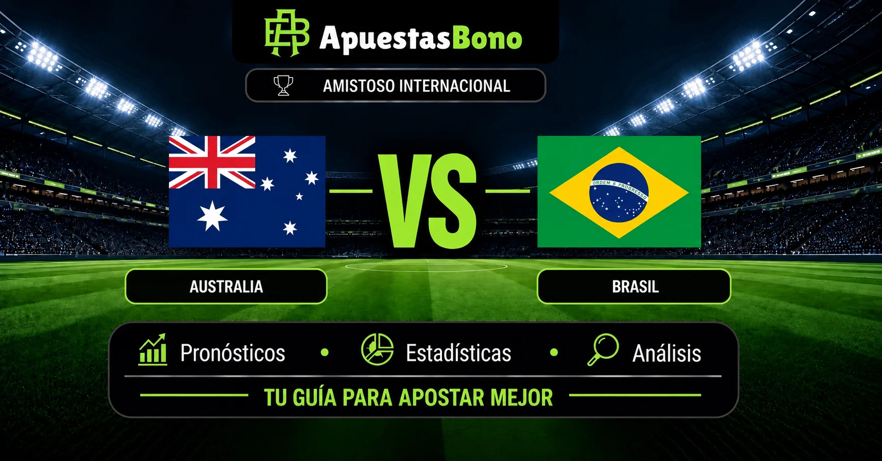Predicción Australia contra Brasil Amistoso Internacional
