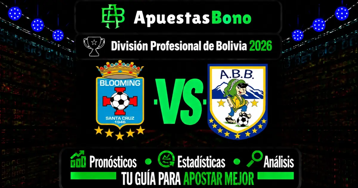 Predicción Blooming contra Academia del Balompié por la Liga Profesional de Bolivia 2026.