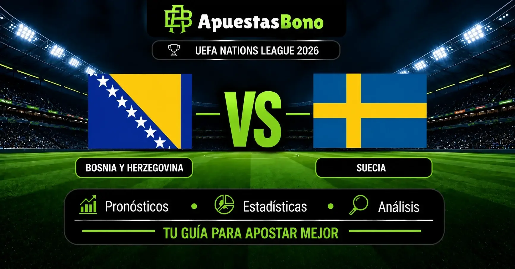 Predicción Bosnia y Herzegovina contra Suecia por la UEFA Nations League 2026