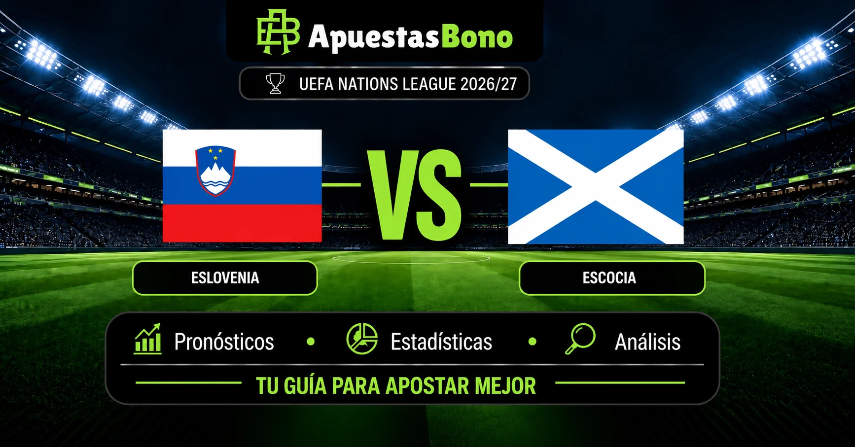 Predicción Eslovenia contra Escocia por la UEFA Nations League B 2026.