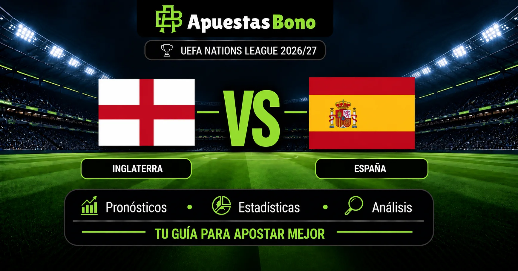 predicción de Inglaterra contra España en Nations League