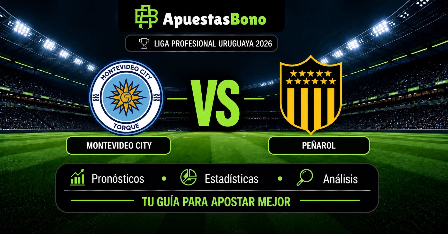 Predicción Montevideo City contra Peñarol por la Liga Uruguaya.