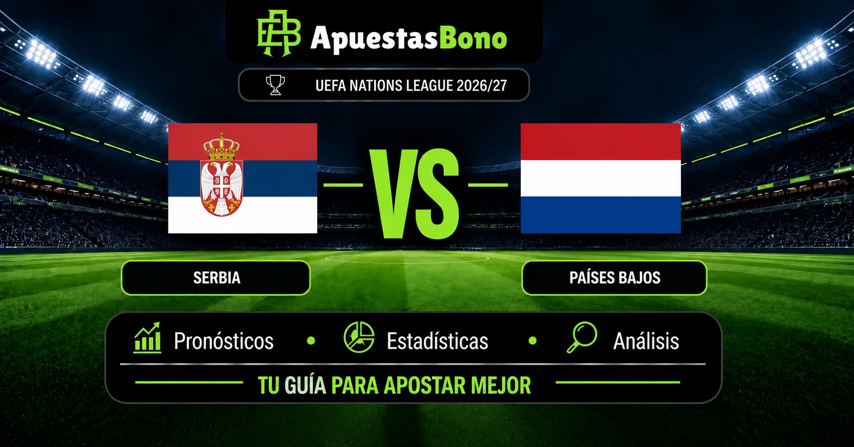 predicción de Serbia contra Países Bajos en la Nations League 2026