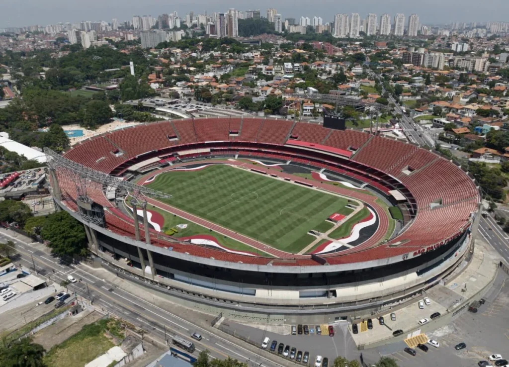 Estadio de São Paulo visto desde el aire