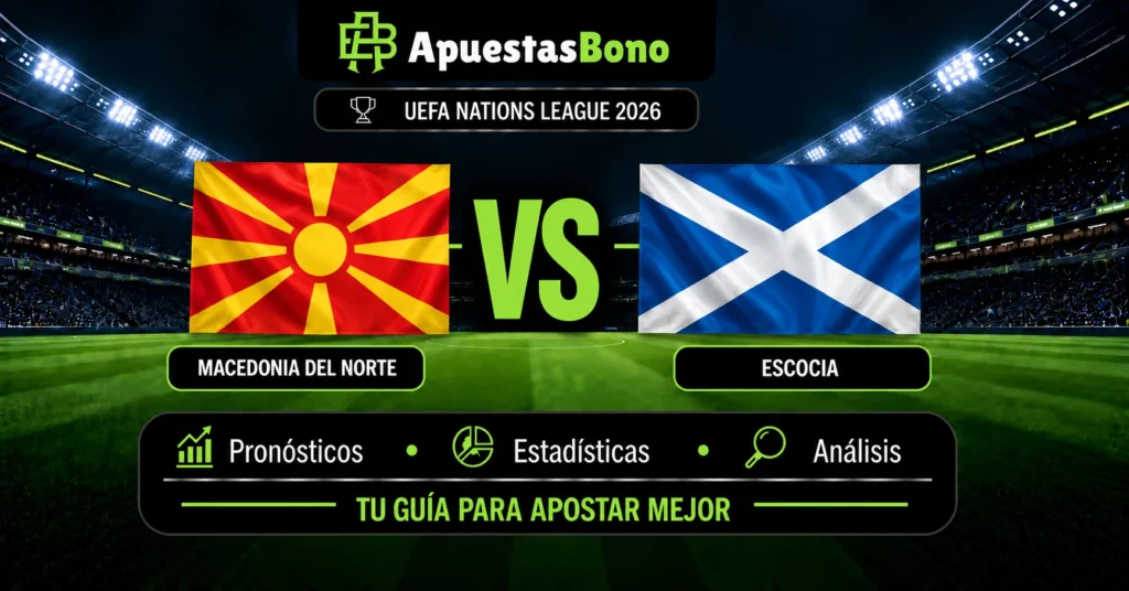 Macedonia del Norte vs Escocia en la UEFA Nations League 2026