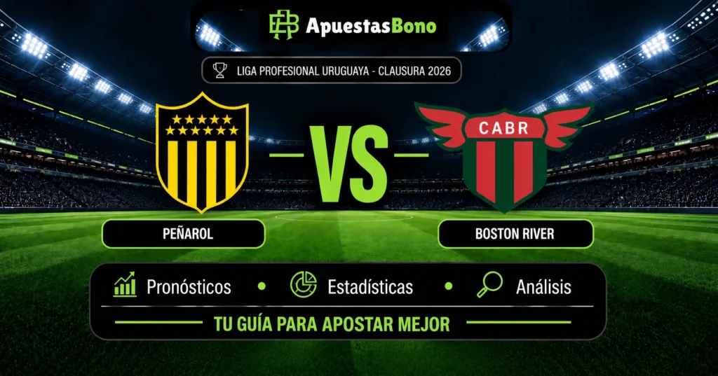 Predicción y análisis de Peñarol contra Boston River –Liga Uruguaya Clausura 2026– 26 de septiembre