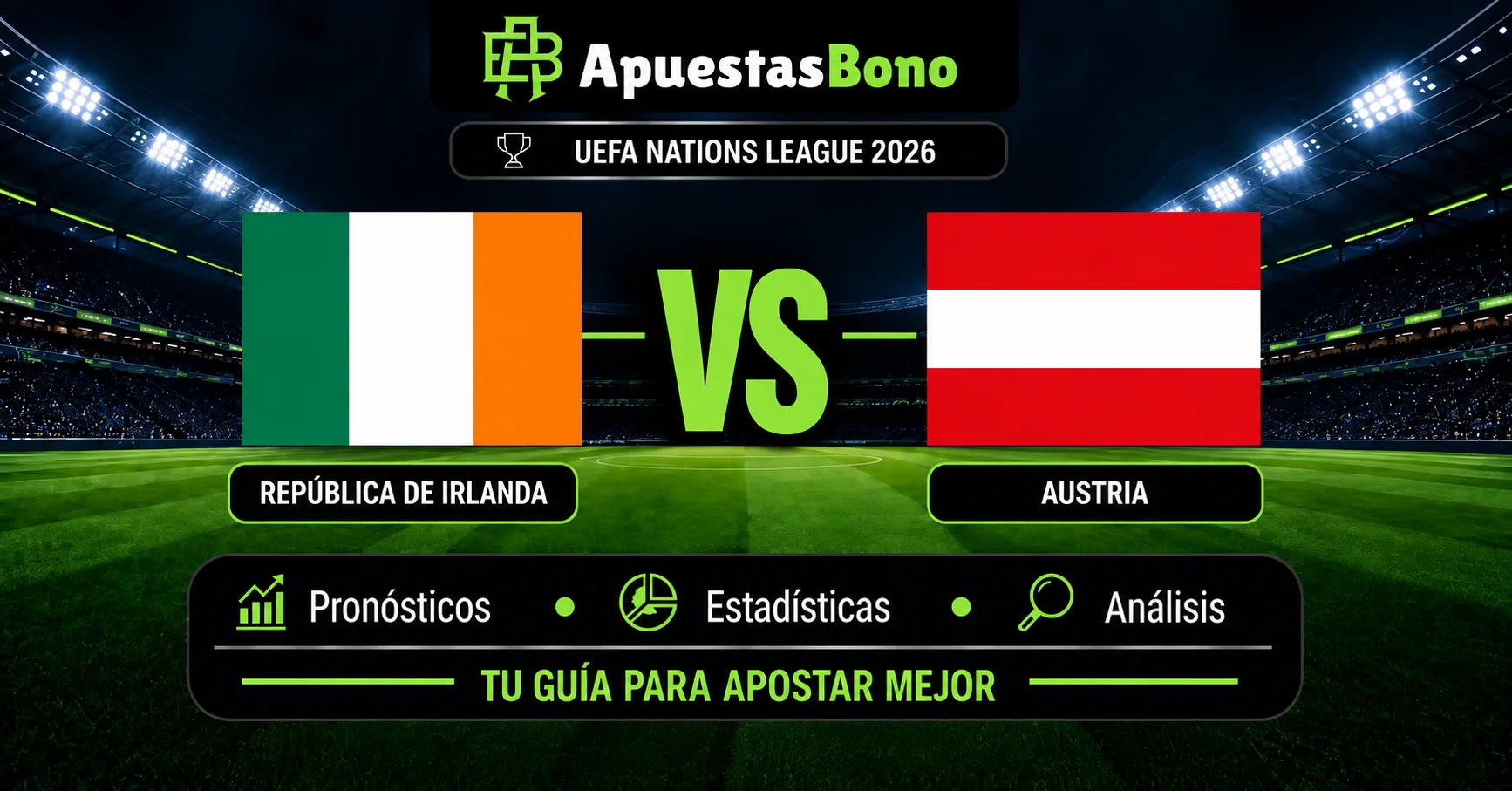 Predicción República de Irlanda contra Austria por la UEFA Nations League B 2026