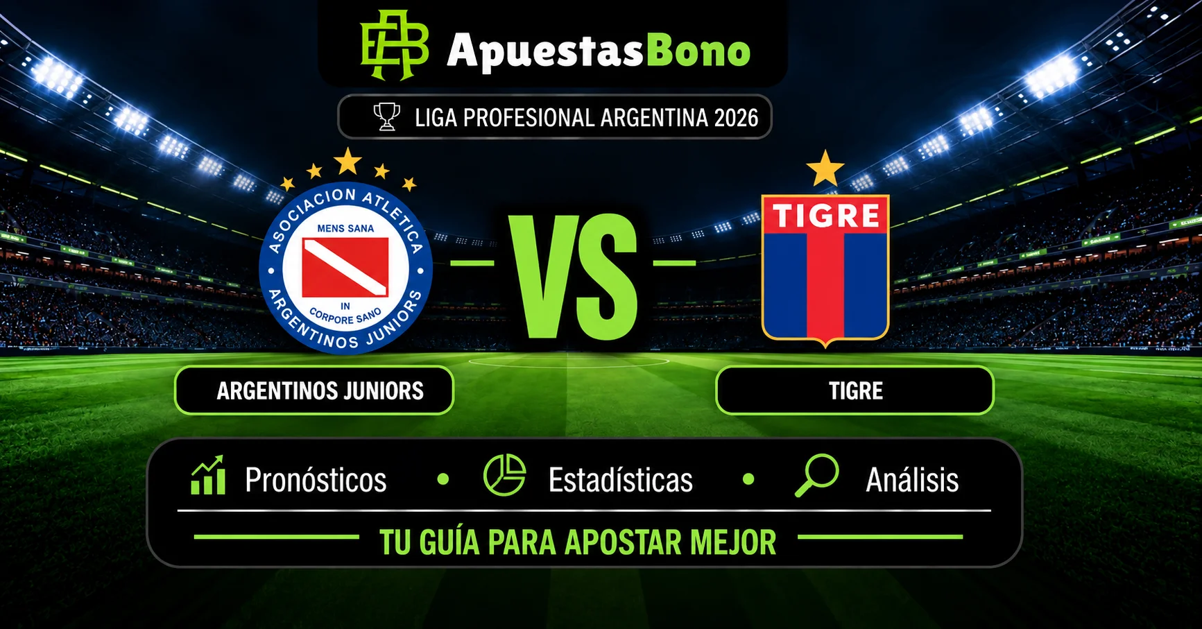 Predicción Argentinos Juniors contra Tigre por la Liga Argentina 2026