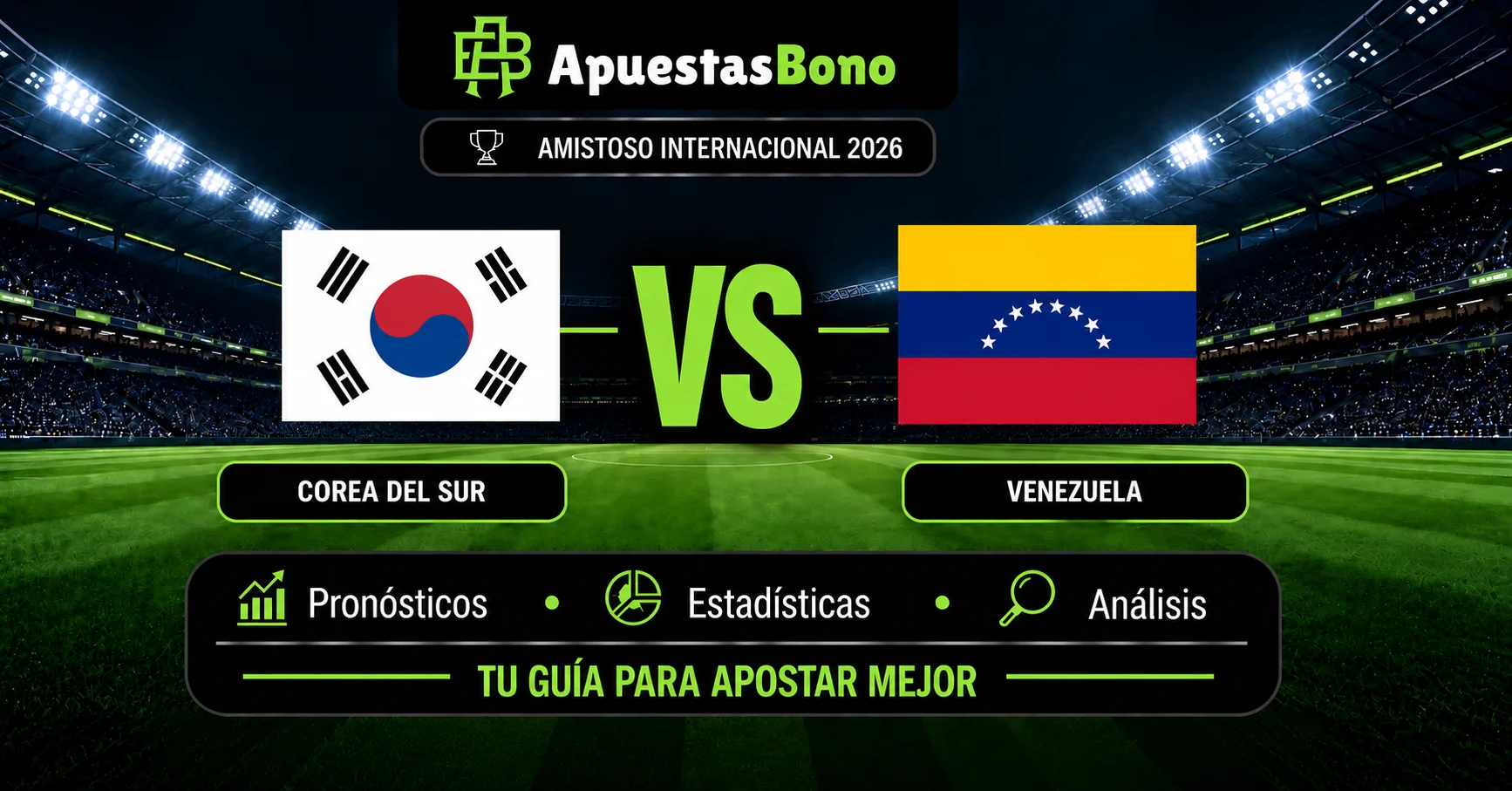 Predicción Corea del Sur contra Venezuela por Amistoso Internacional FIFA 2026