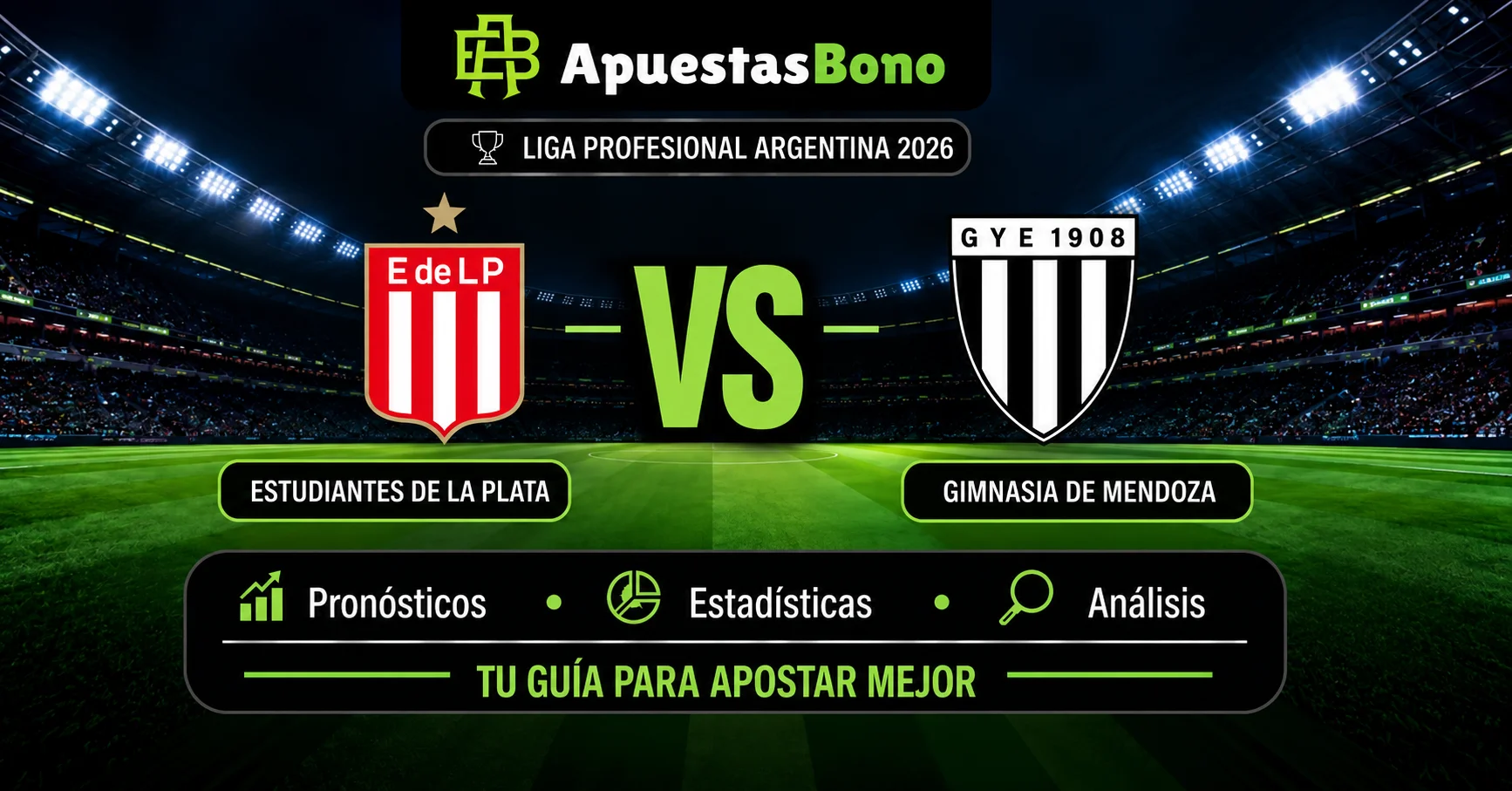 Predicción Estudiantes LP contra Gimnasia de Mendoza por la Liga Argentina 2026