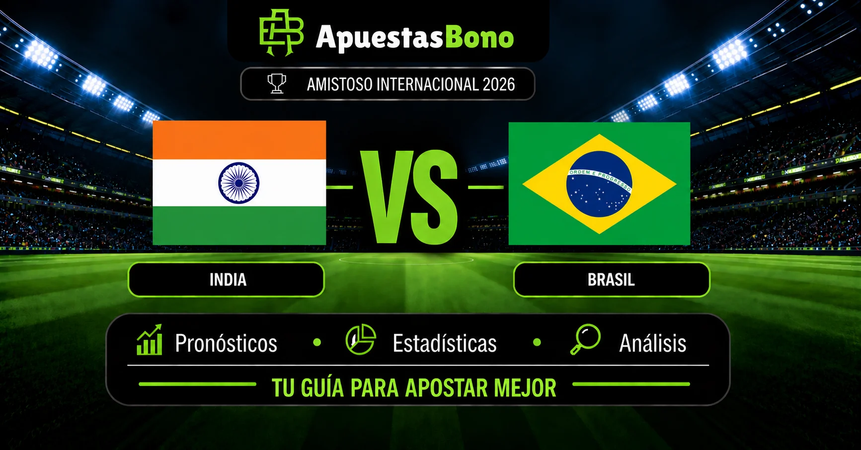 Predicción India contra Brasil Amistoso Internacional