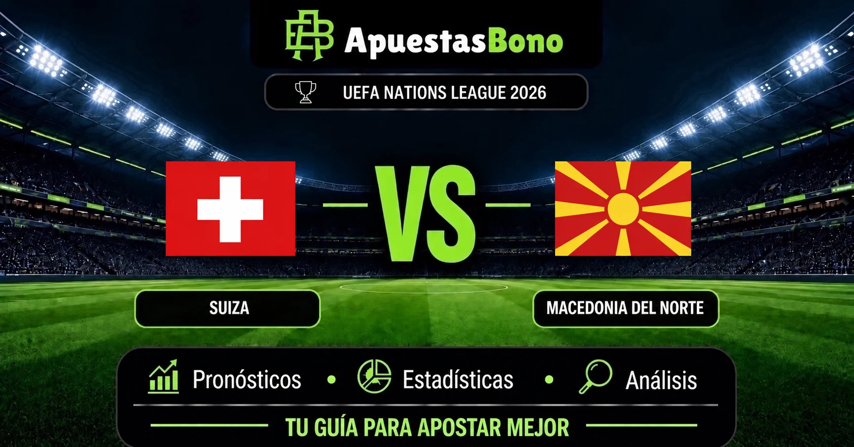 Predicción Suiza contra Macedonia del Norte por la Nations League 2026