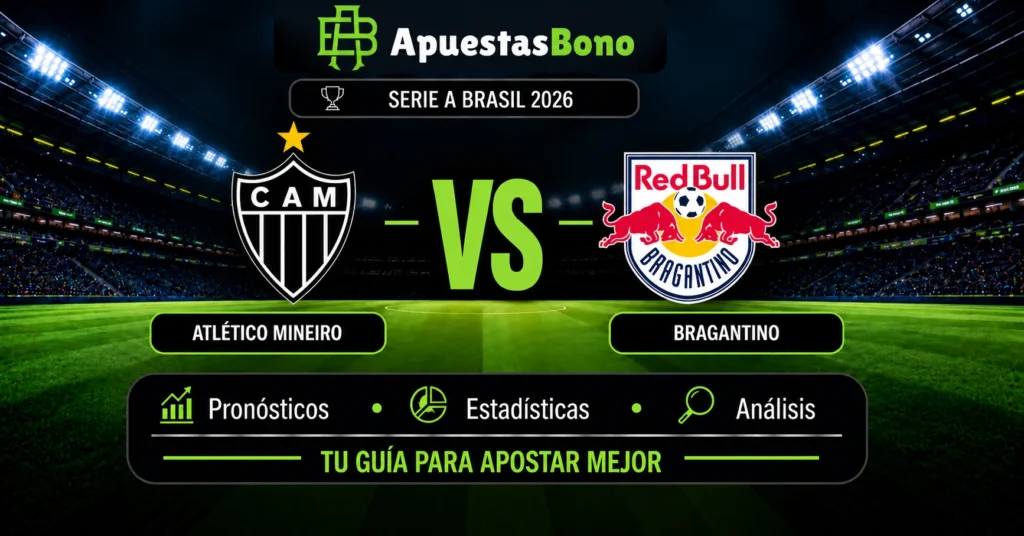 Atlético Mineiro vs Bragantino en la Serie A de Brasil