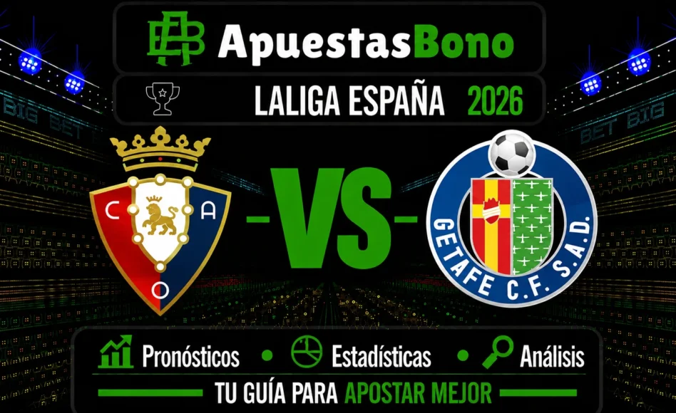 Predicción y análisis de Osasuna contra Getafe -LaLiga- 31 de Agosto de 2026 (19:30 horas)