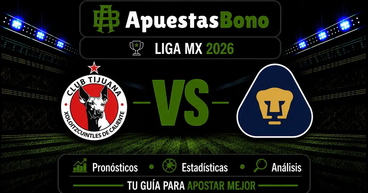 Predicción Tijuana contra Pumas UNAM por la jornada 6 del Apertura 2026 de la Liga MX