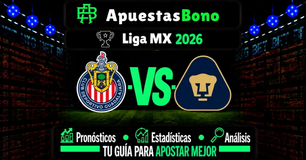 Predicción Guadalajara contra Pumas UNAM por la jornada 8 del Apertura 2026 de la Liga MX 