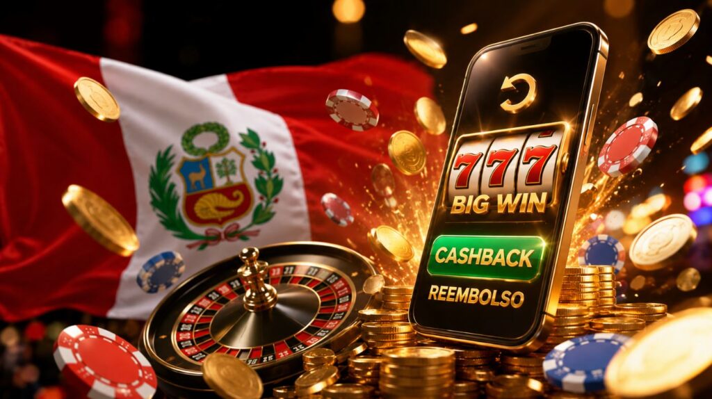 Casinos con bono cashback en Perú con promociones de reembolso, ruleta, fichas, monedas y teléfono móvil con premio de casino
