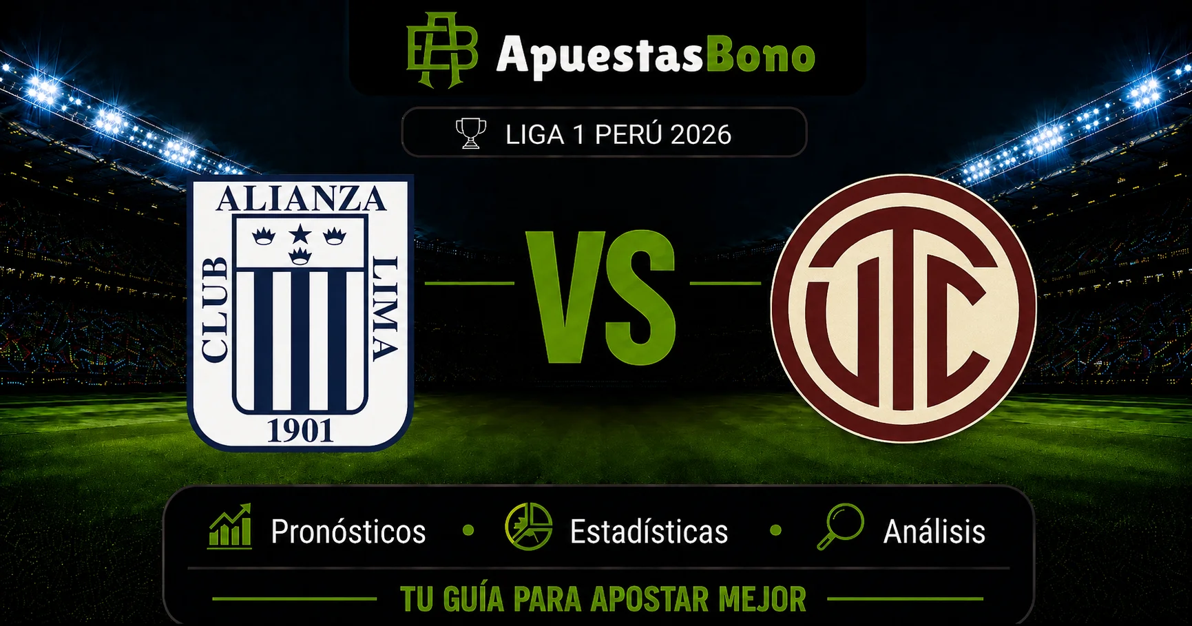 Predicción Alianza Lima contra UTC por la Liga 1 Perú 2026