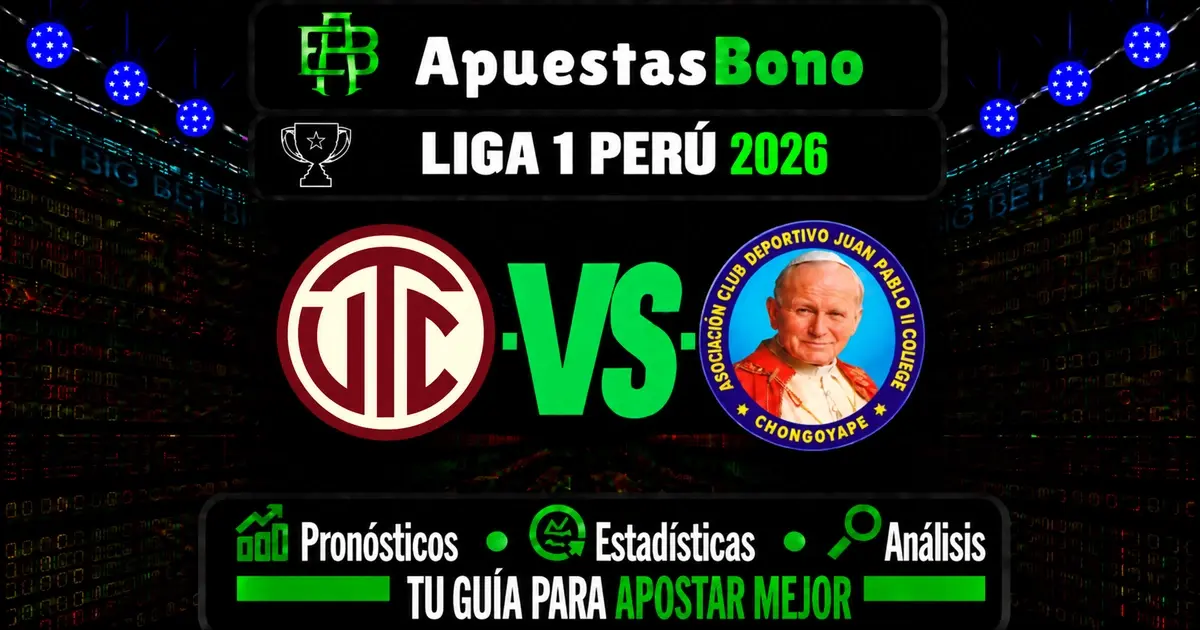 Predicción UTC Cajamarca contra Juan Pablo II por la Liga 1 Perú 2026.